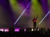 Le rappeur a repris "Fuck Donald Trump" du rappeur YG avec le public et a terminé le concert sur le hit "THat Part" avec un hommage vibrant à Kanye West.